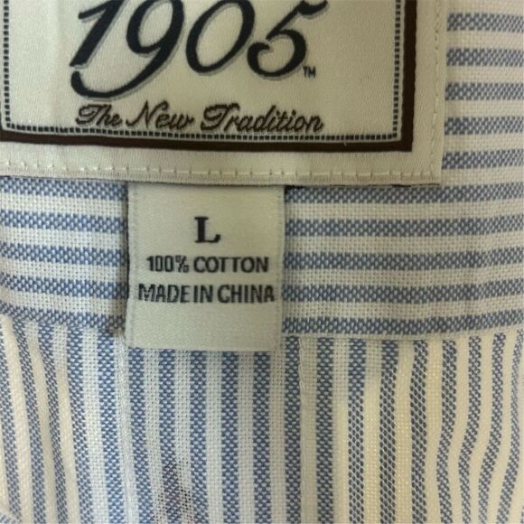 Joseph A. Bank Men's Lobster Print Button-Up Shirt Blue Size L - Picture 7 of 8